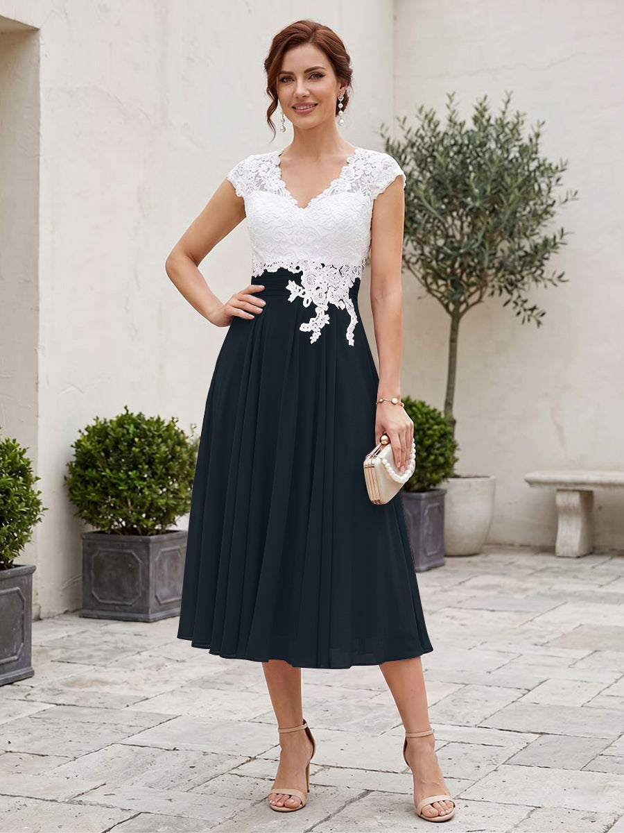 Romilly Grace Navy Blue bodice detail mother of the bride dress