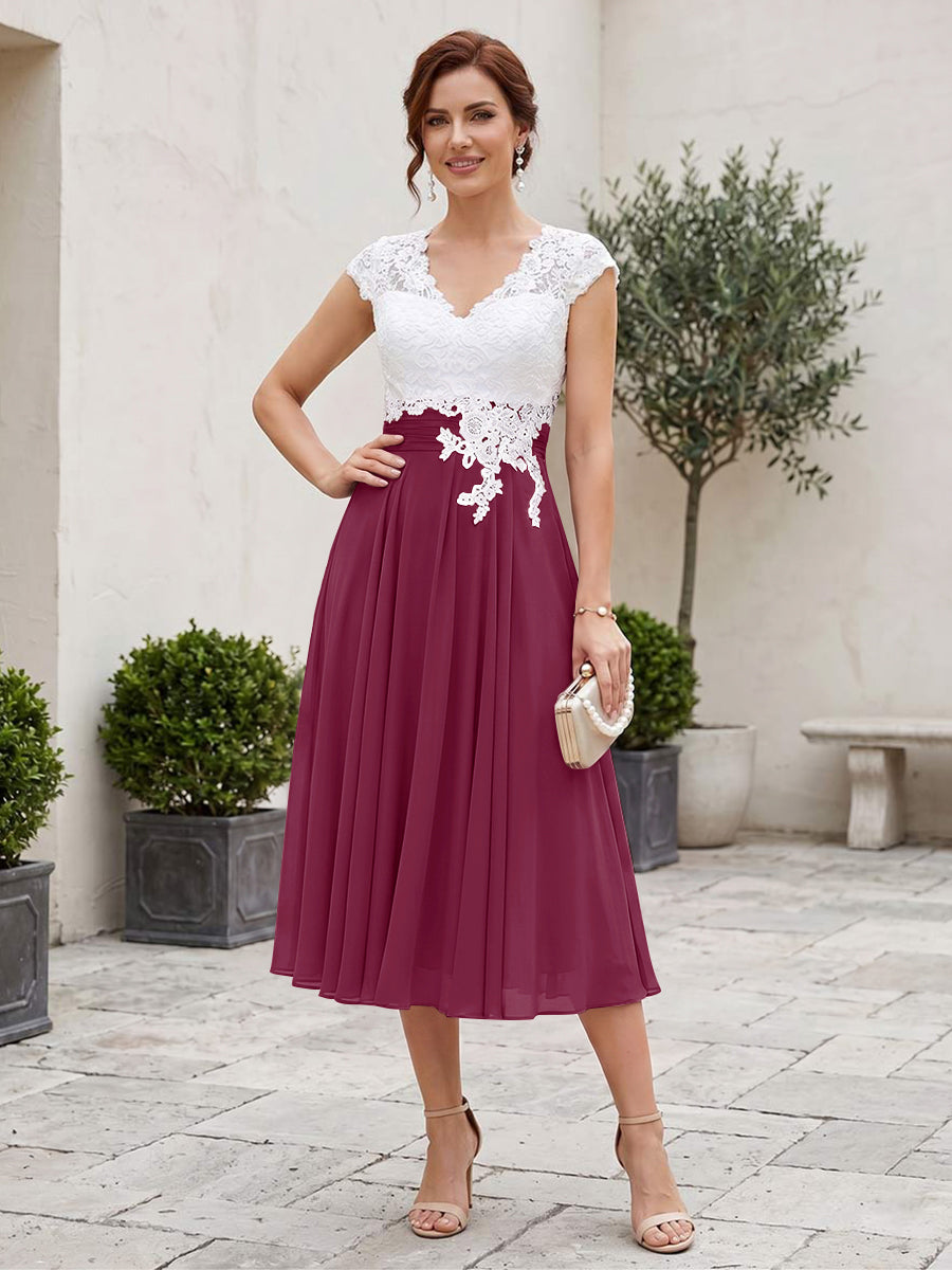 Romilly Grace Orchid front view mother of the bride dress