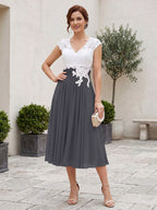 Romilly Grace Dusty Blue back view mother of the bride dress