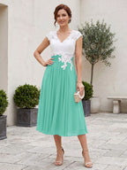Romilly Grace Turquoise front view mother of the bride dress