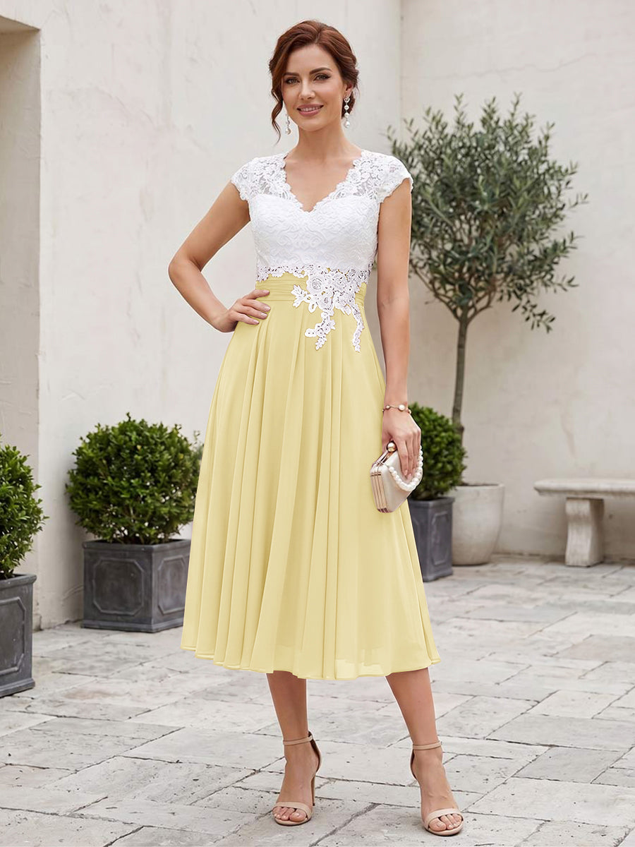 Romilly Grace Yellow front view mother of the bride dress