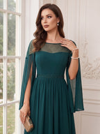 Helene Mae Hunter Green side view mother of the bride dress