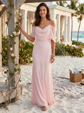 Marceline Pearl Pink front view bridesmaid dress