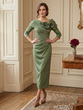Diantha Belle Sage Green front view mother of the bride dress