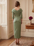 Diantha Belle Sage Green back view mother of the bride dress