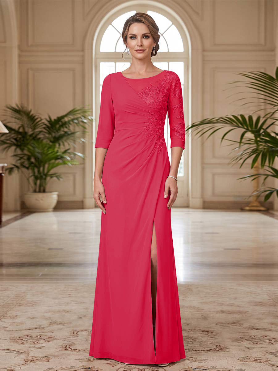 Selene Wren Fuchsia back view mother of the bride dress