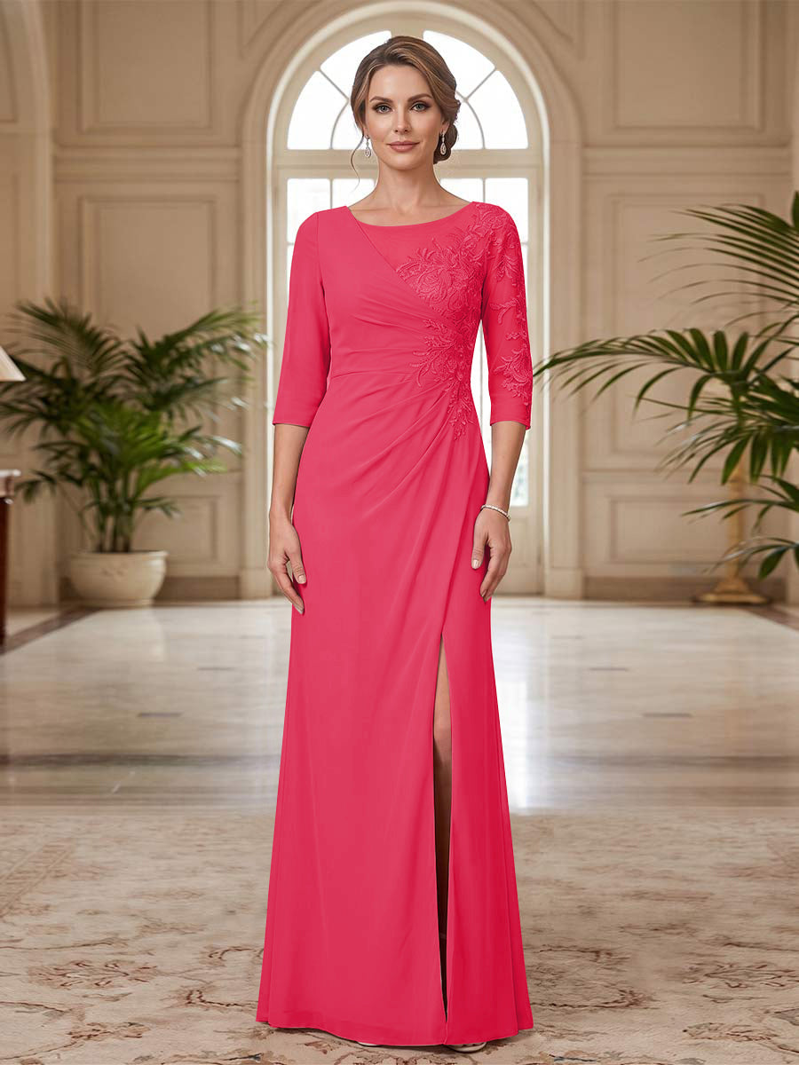 Selene Wren Hot Pink front view mother of the bride dress