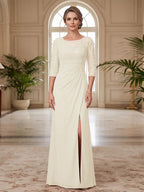 Selene Wren Ivory front view mother of the bride dress