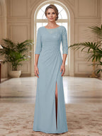 Selene Wren Lavender front view mother of the bride dress