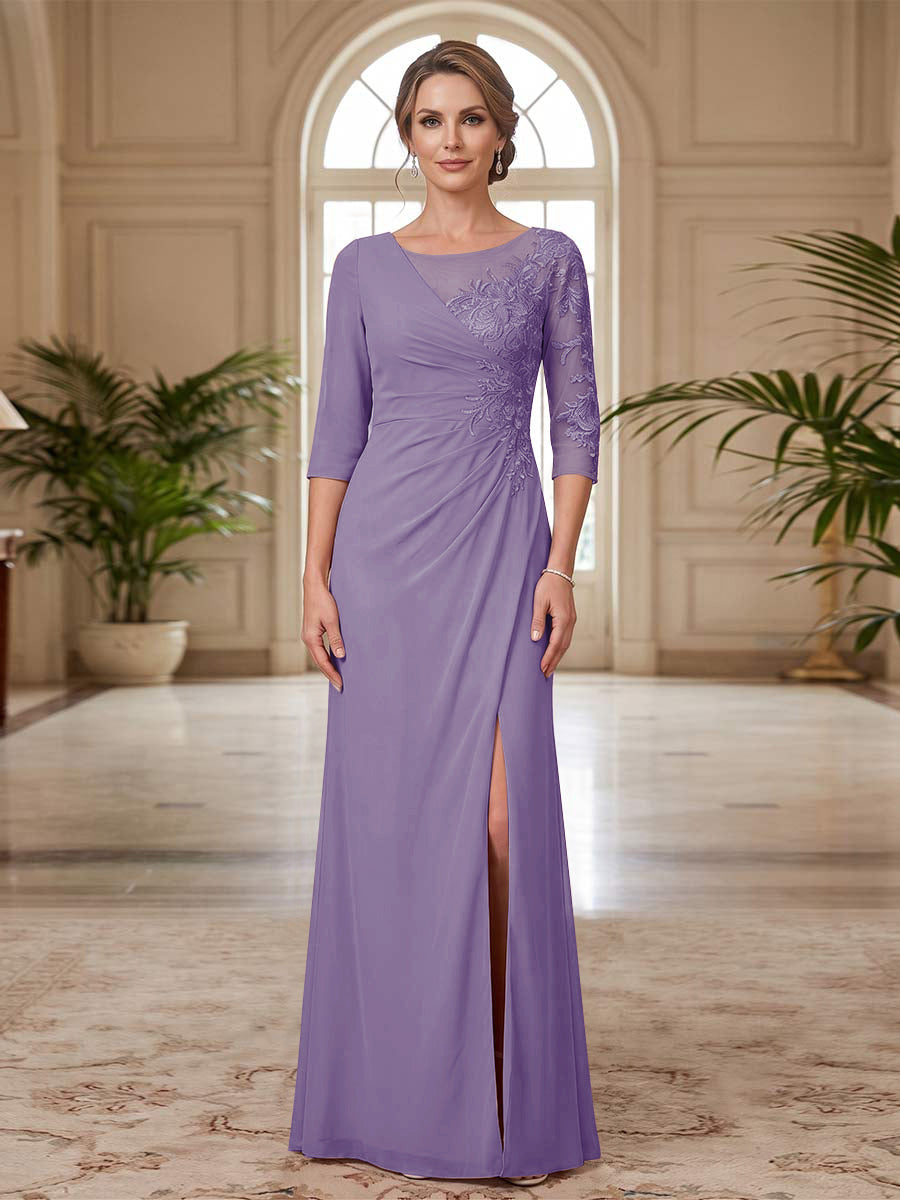 Selene Wren Lilac front view mother of the bride dress