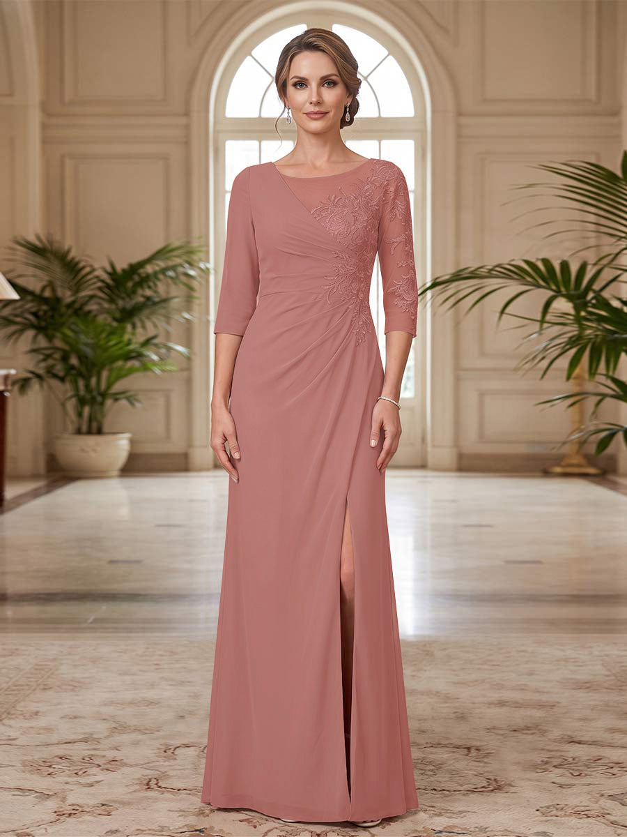 Selene Wren Mauve front view mother of the bride dress