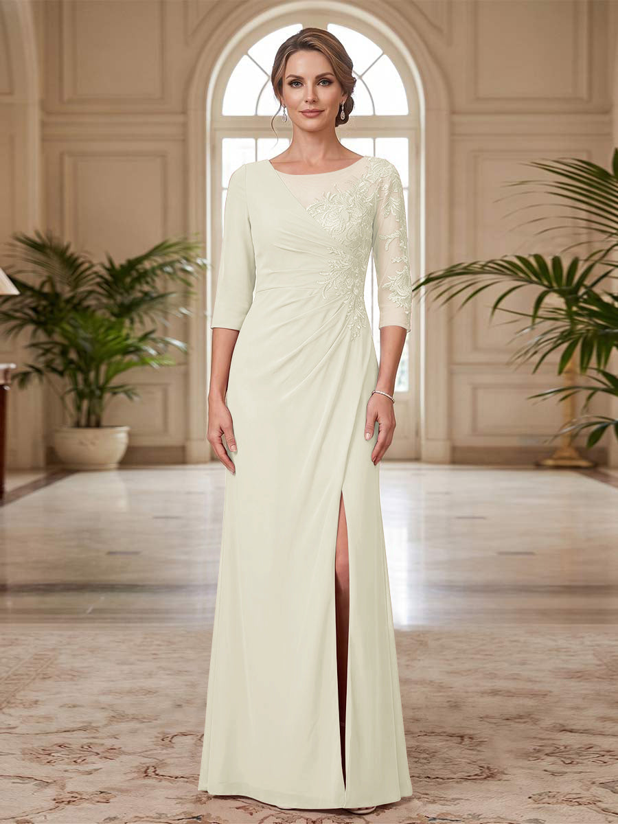 Selene Wren Ivory back view mother of the bride dress