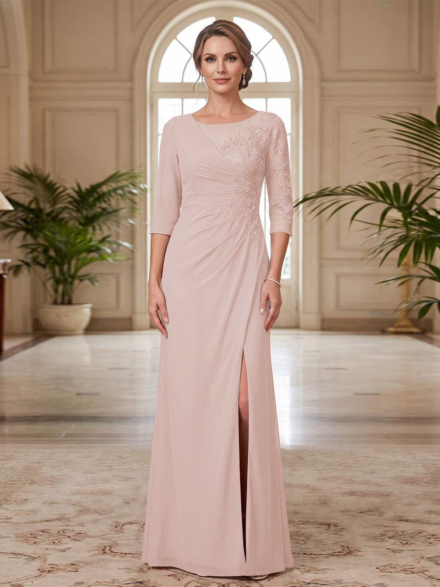 Selene Wren Pearl Pink back view mother of the bride dress