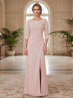 Selene Wren Pearl Pink back view mother of the bride dress
