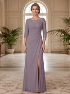 Selene Wren Wisteria back view mother of the bride dress