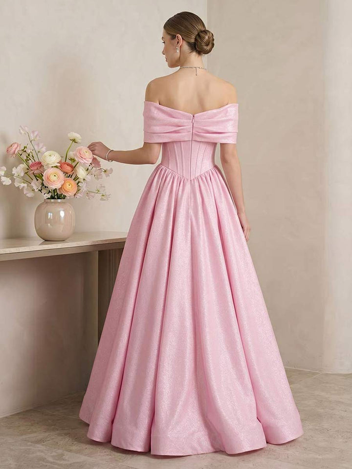Jacintha Wren Pearl Pink back view prom dress