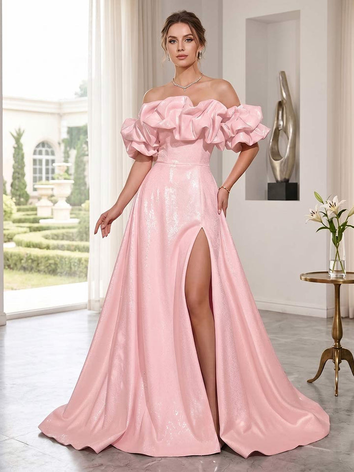 Honora Belle Blush front view prom dress