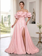 Honora Belle Blush front view prom dress