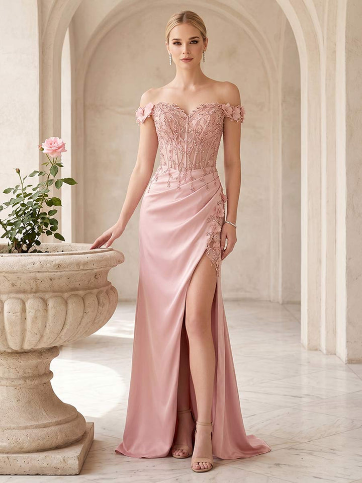 Galatea Skye Blush front view prom dress