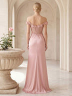 Galatea Skye Blush back view prom dress