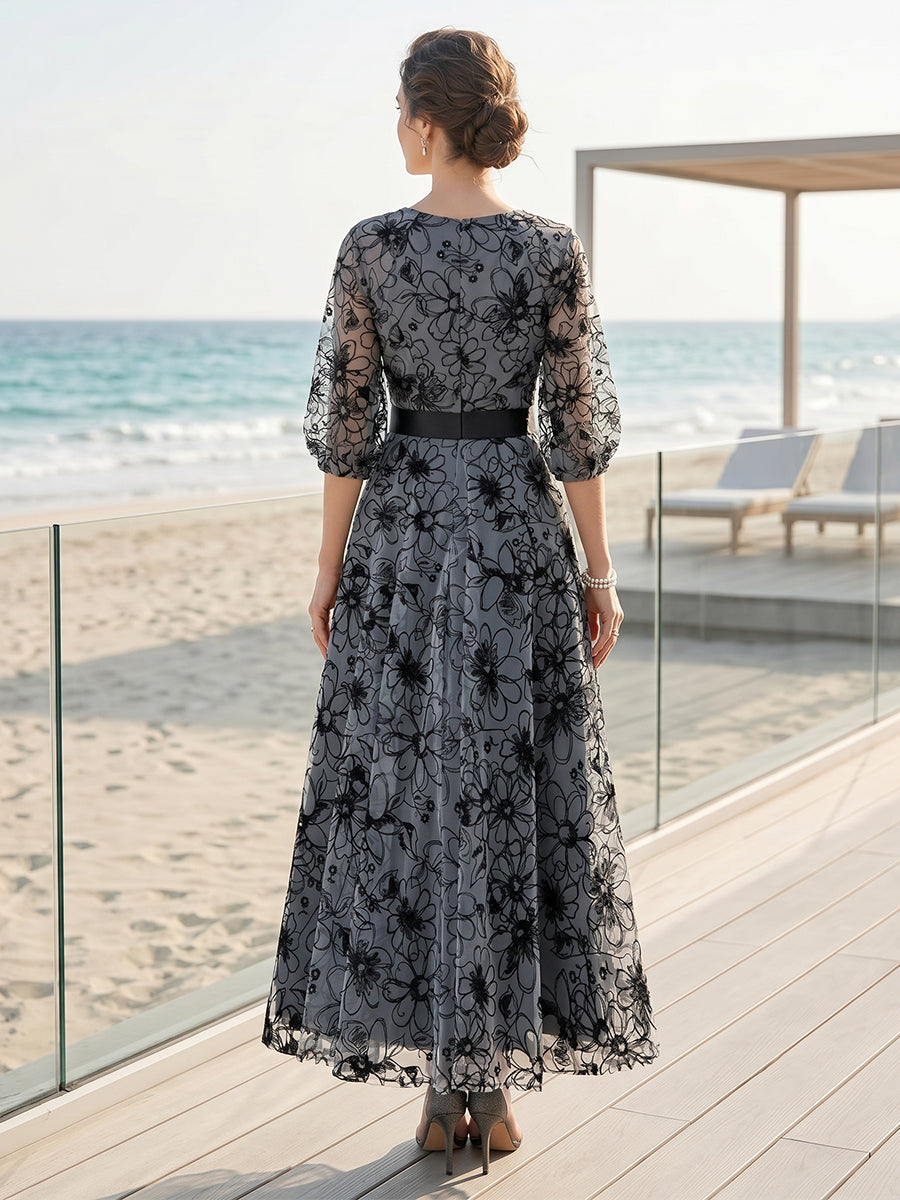 Felicity Lane Black back view mother of the bride dress