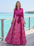 Wilhelmina Kate Fuchsia front view mother of the bride dress