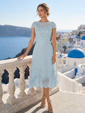 Priscilla Fern Lavender front view mother of the bride dress
