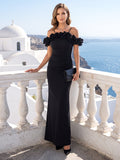 Yvette Black front view wedding guest dress