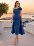 Ursula June Royal Blue front view mother of the bride dress