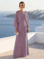 Tabitha Rose Wisteria front view mother of the bride dress
