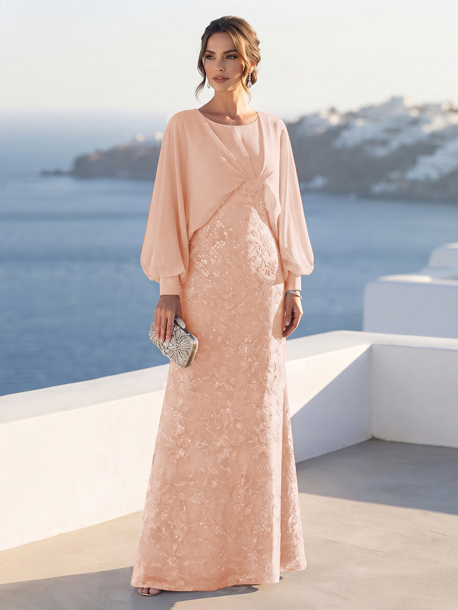 Tabitha Rose Dusty Rose side view mother of the bride dress