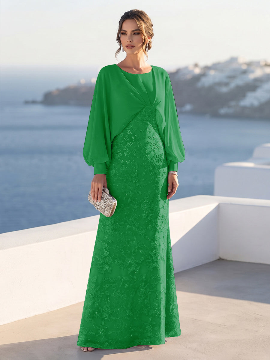 Tabitha Rose Forest Green front view mother of the bride dress