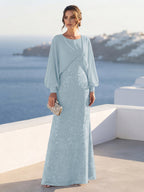 Tabitha Rose Lavender front view mother of the bride dress
