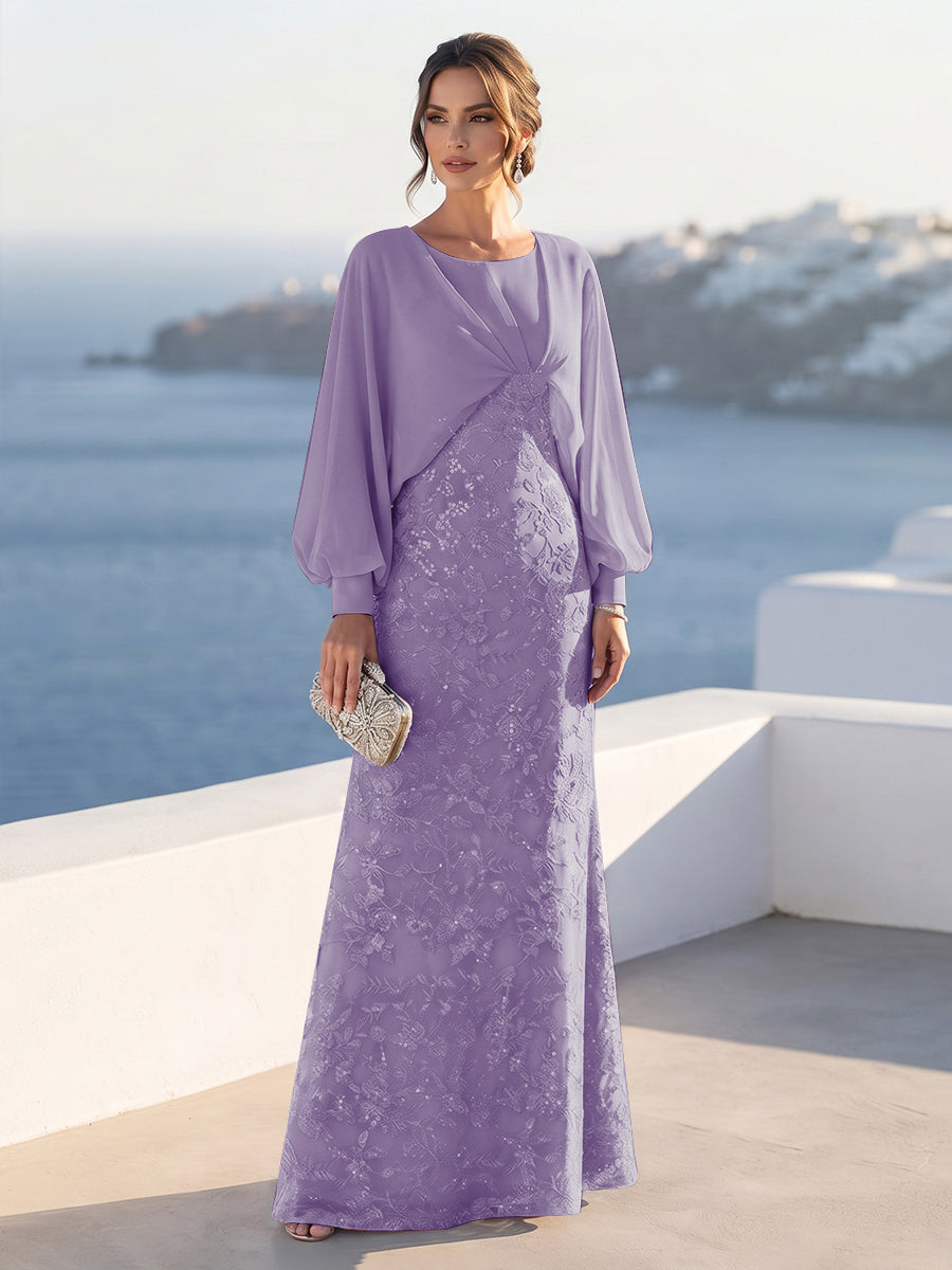 Tabitha Rose Lilac front view mother of the bride dress