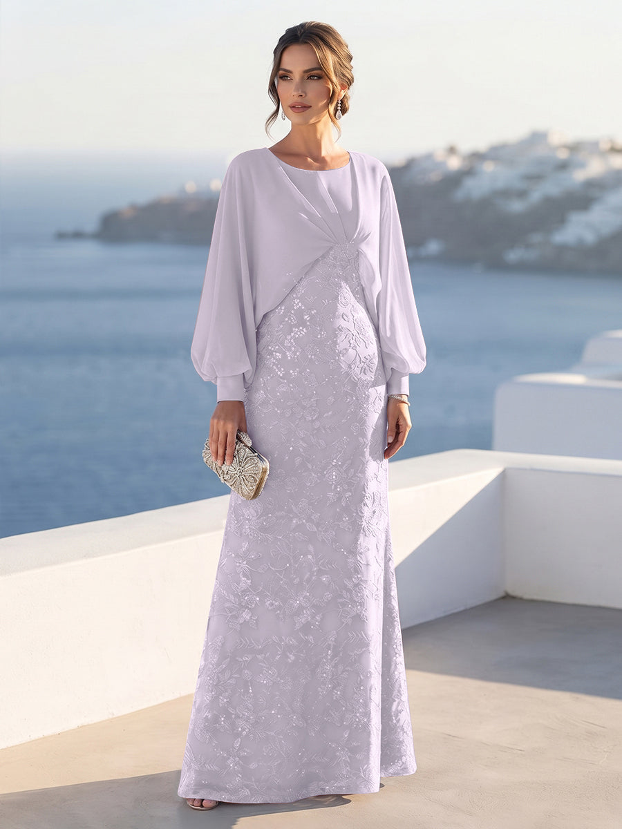 Tabitha Rose Lilac back view mother of the bride dress