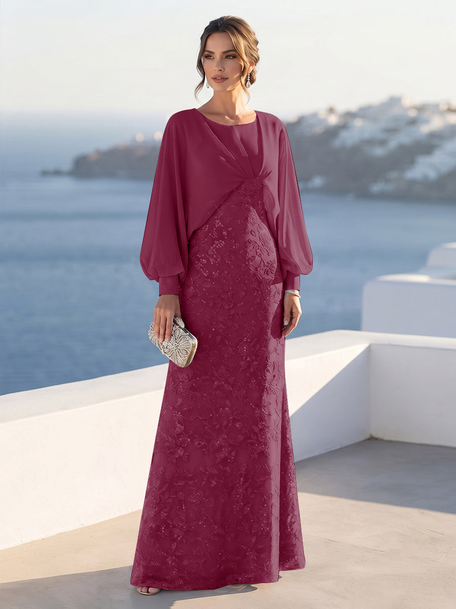 Tabitha Rose Orchid front view mother of the bride dress