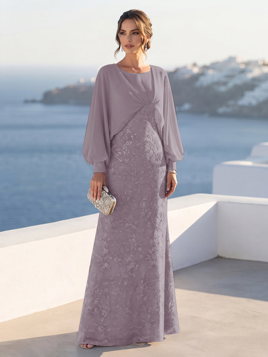 Tabitha Rose Wisteria back view mother of the bride dress