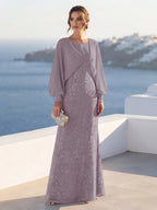Tabitha Rose Wisteria back view mother of the bride dress