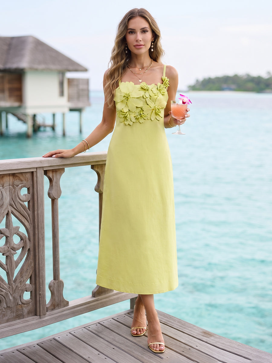 Daria Sage Green front view wedding guest dress