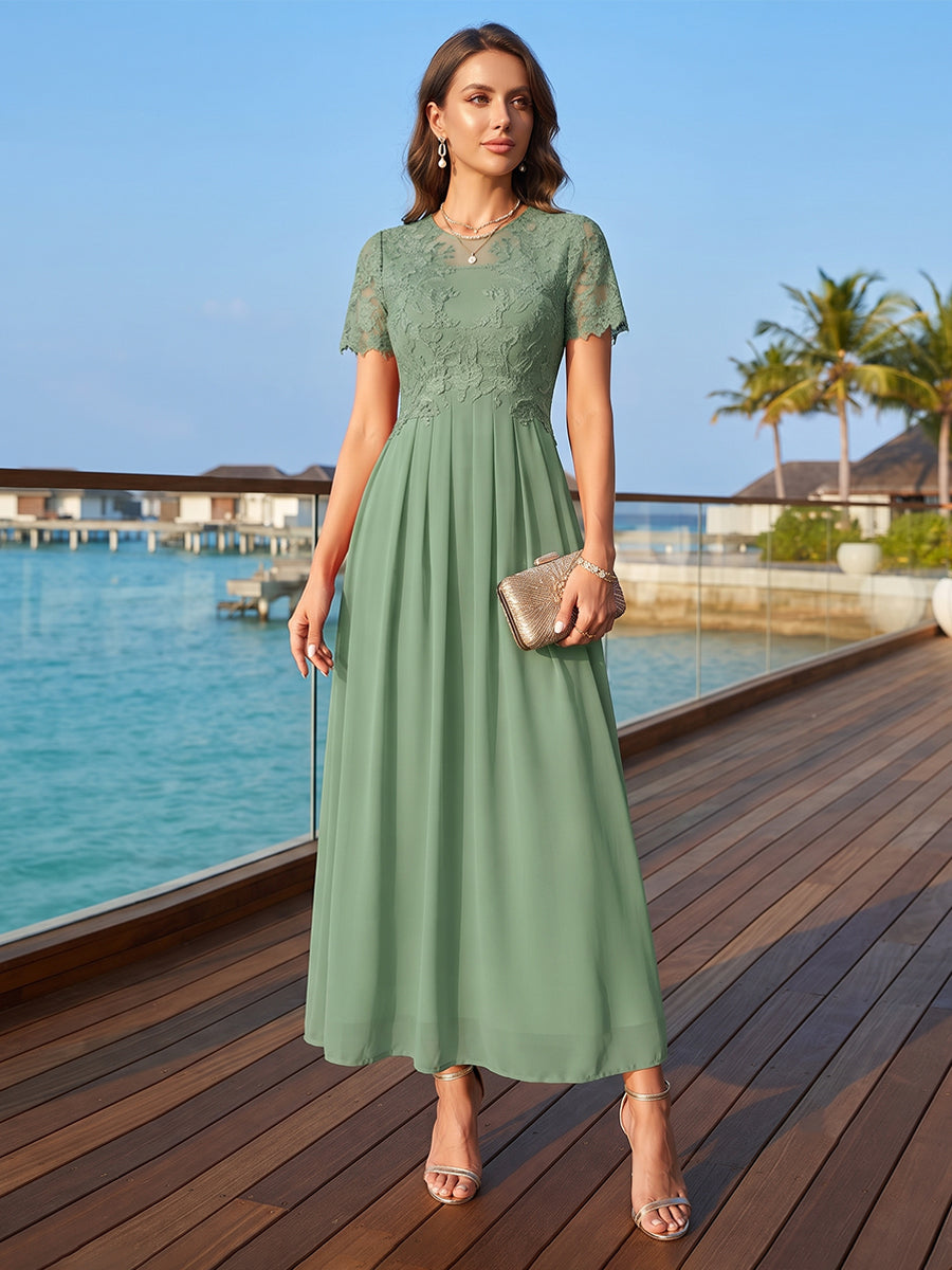 Alana Rose Emerald front view mother of the bride dress