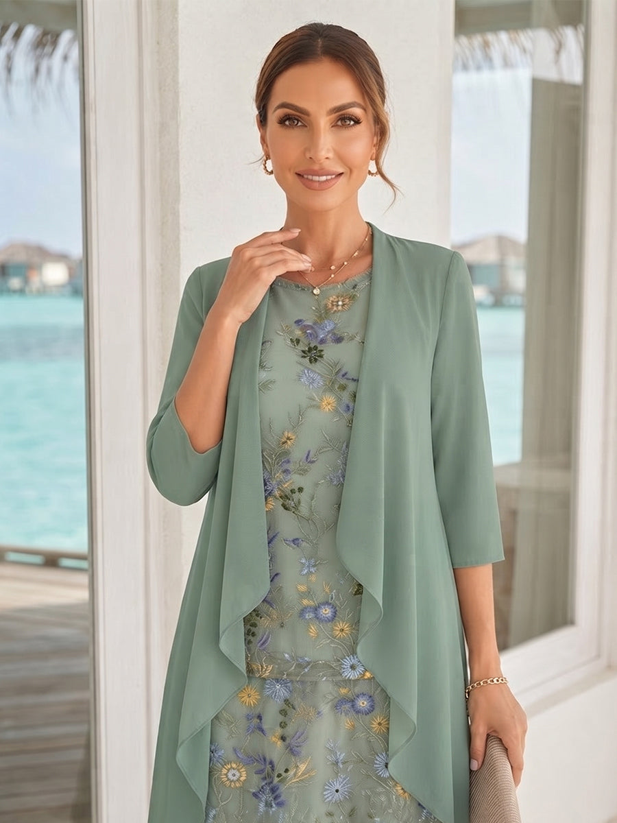 Florabelle June Sage Green side view mother of the bride dress