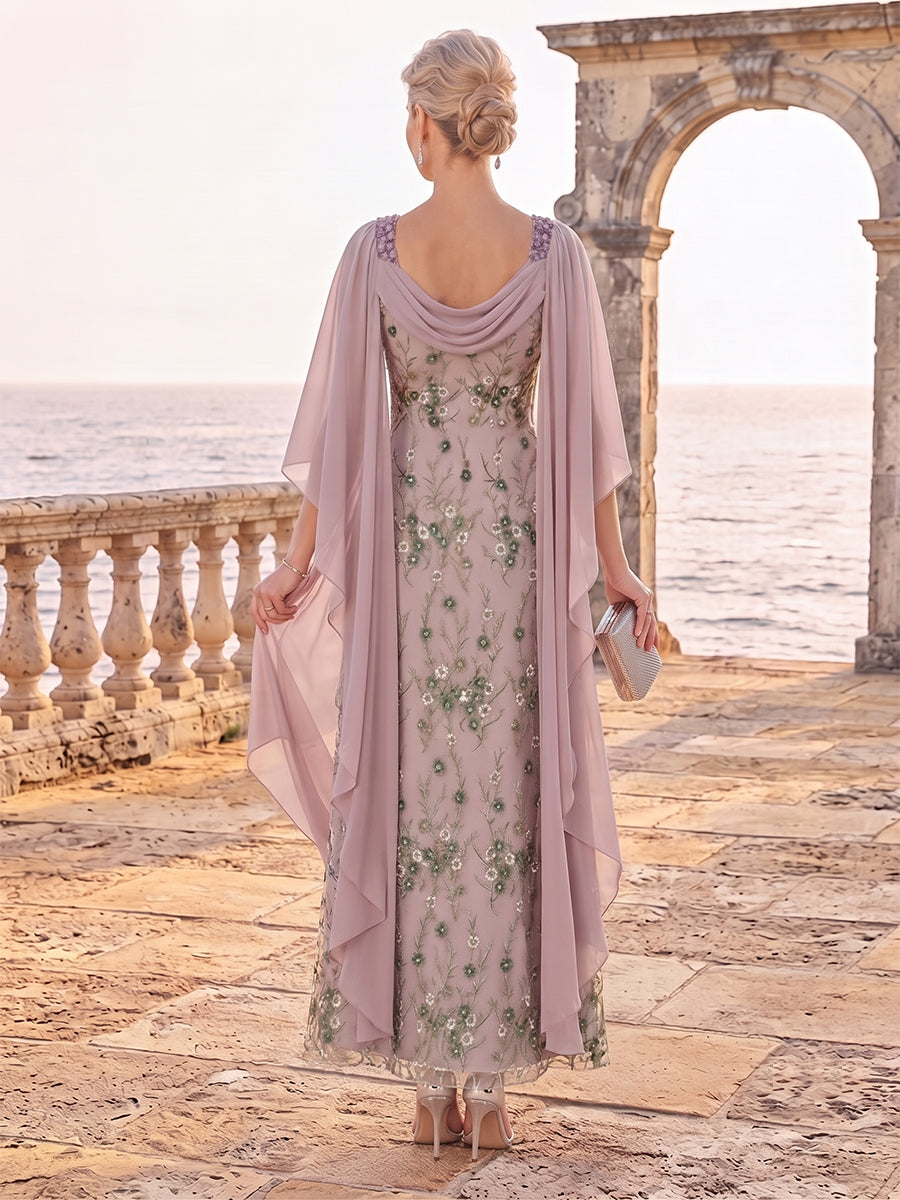 Vivia Rose Dusty Rose back view wedding guest dress