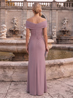 Amaris June Orchid back view wedding guest dress