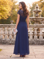 Oriana Vale Navy Blue back view mother of the bride dress
