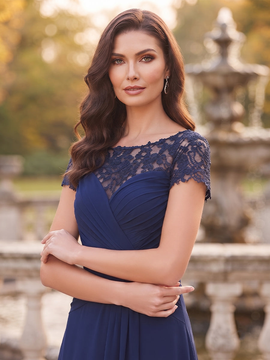 Oriana Vale Navy Blue side view mother of the bride dress