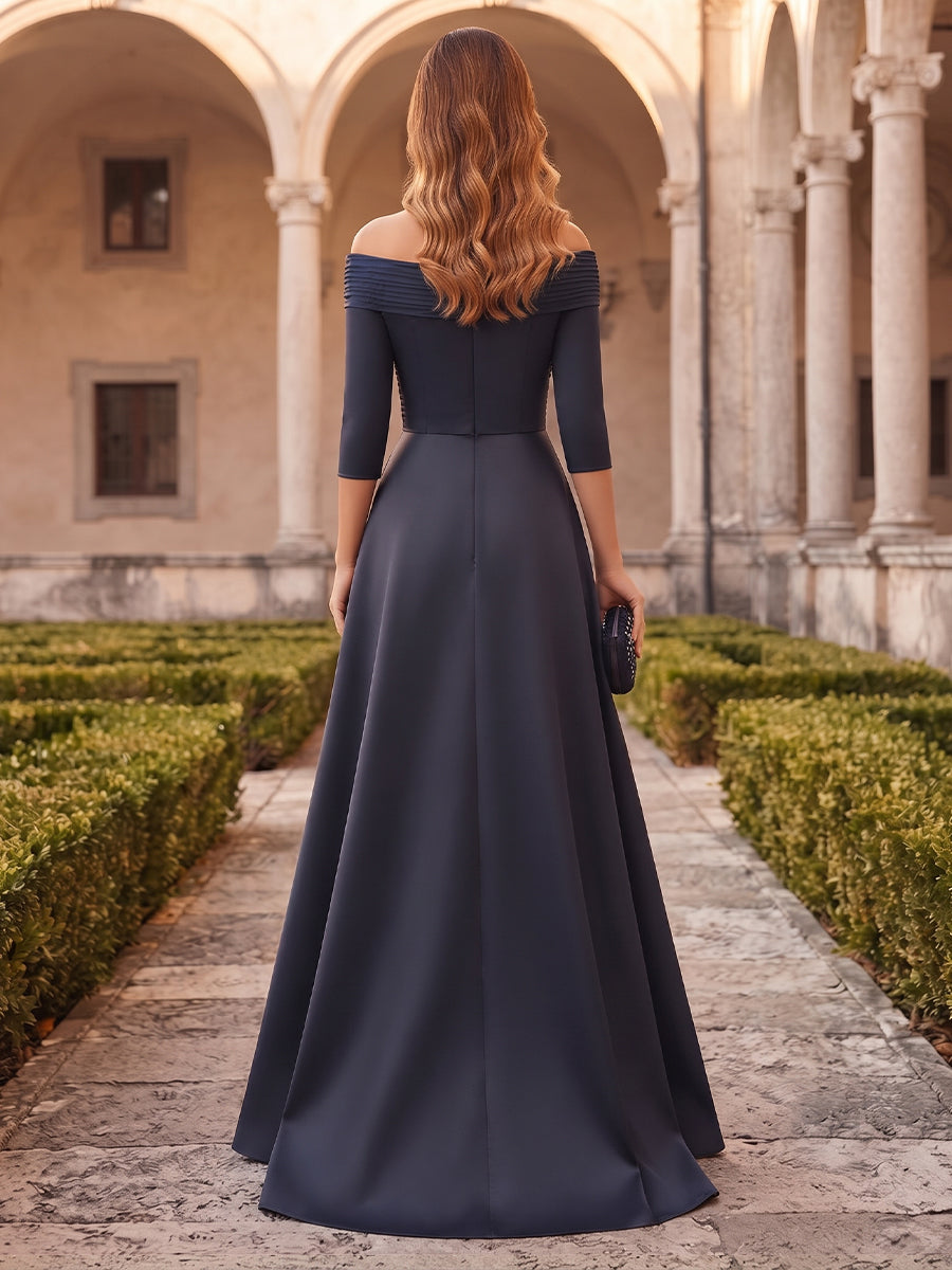 Zadie Black back view wedding guest dress