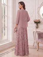 Elowen Vale Mauve back view wedding guest dress