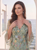 Brielle Mae Sage Green side view mother of the bride dress