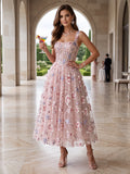 Maristelle Dawn Pearl Pink front view wedding guest dress