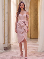 Iris Mauve front view wedding guest dress